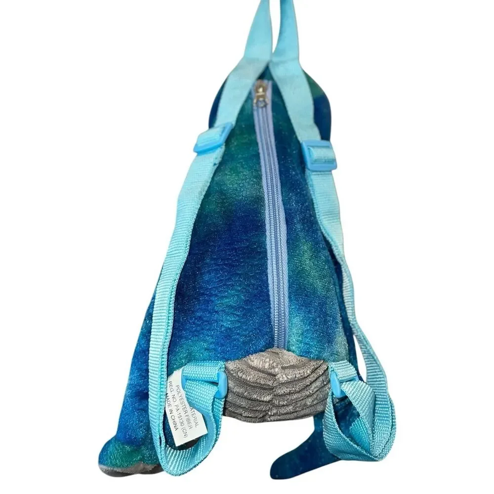 Blue T-Rex Dinosaur Plush Backpack Kids Mini Backpack Stuffed Animal Bag